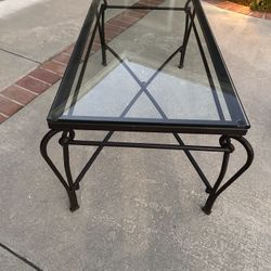 Iron and Glass Coffee Table