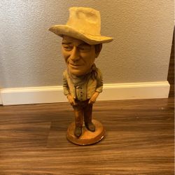  19 inch Vintage John Wayne "The Duke" Chalkware Statue by Esco Productions, Inc. 1979