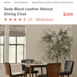 Sede Black Leather Dinning Chair