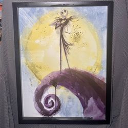 Nightmare before Christmas, Jack Skellington artwork framed