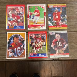 Lot Of 6 Joe Montana Football Cards San Francisco 49ers