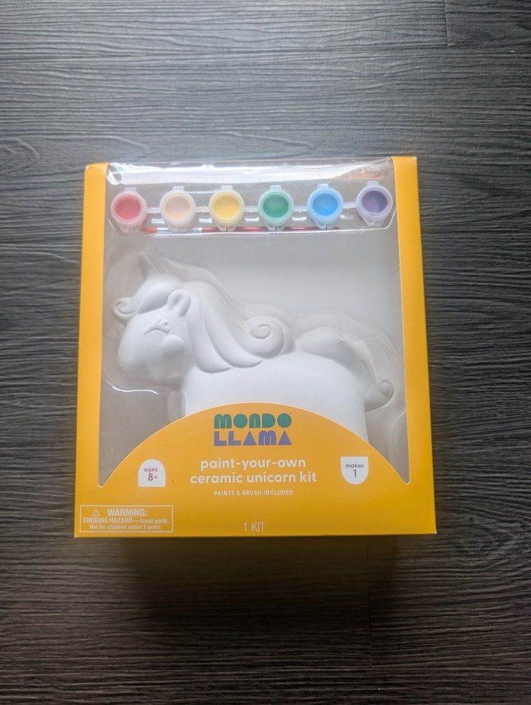 Mondo Llama - Paint Ceramic Unicorn - Kids Art Kit - New