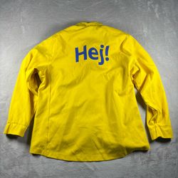 IKEA Full Zip Employee Hej Jacket Uniform Shaped Fit Adult Size O/P Yellow#2456