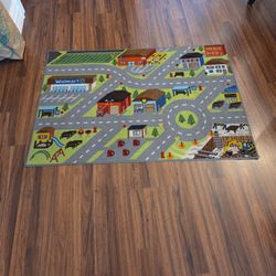 Carpet Floor Play For Cars And Trucks