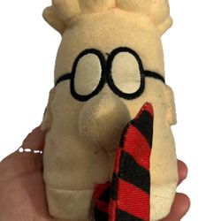 Dilbert Plush Silly Slammers~ No Sound ~Stuffed Head Toy 4.75" Collectible 1990s