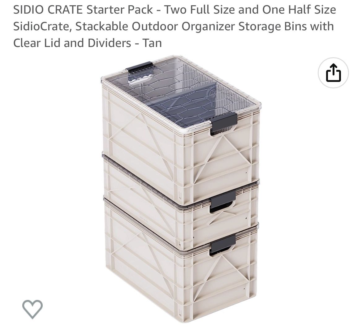 Organizer Storage Bins with Clear Lid and Dividers -
