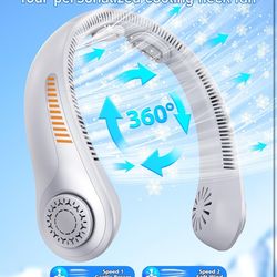new In box! Portable Neck Fan - Rechargeable Personal Fan with Neck Support, 5-Speed Quiet Lightweight Long Lasting Neck Fan, Fathers Day, Mothers Day