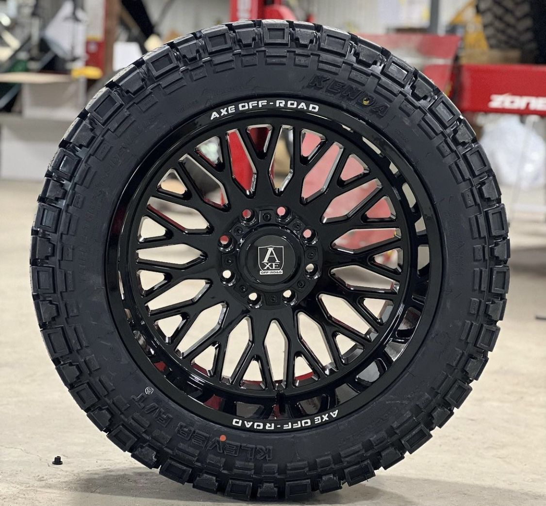 22X12 HARDCORE WHEELS WITH TIRES 33125022