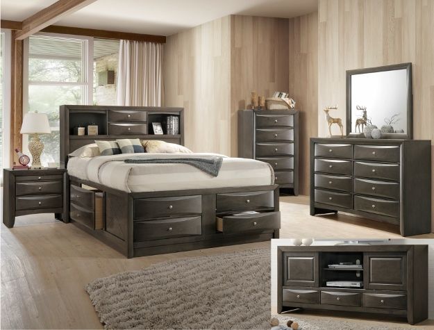 NEW BED ROOM SET Storage Bed Drawers Dresser 4 colors💥NO CREDIT NEEDED $10 Down