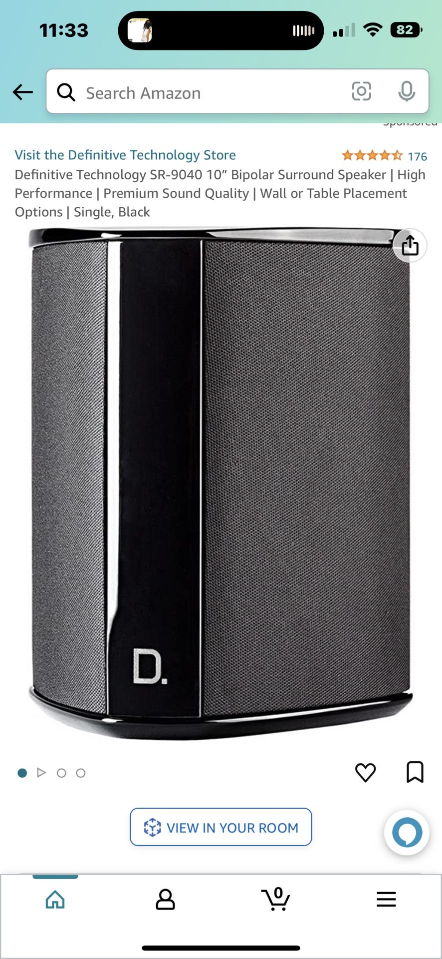 Definitive Technology SR-9040 10” Bipolar Surround Speaker