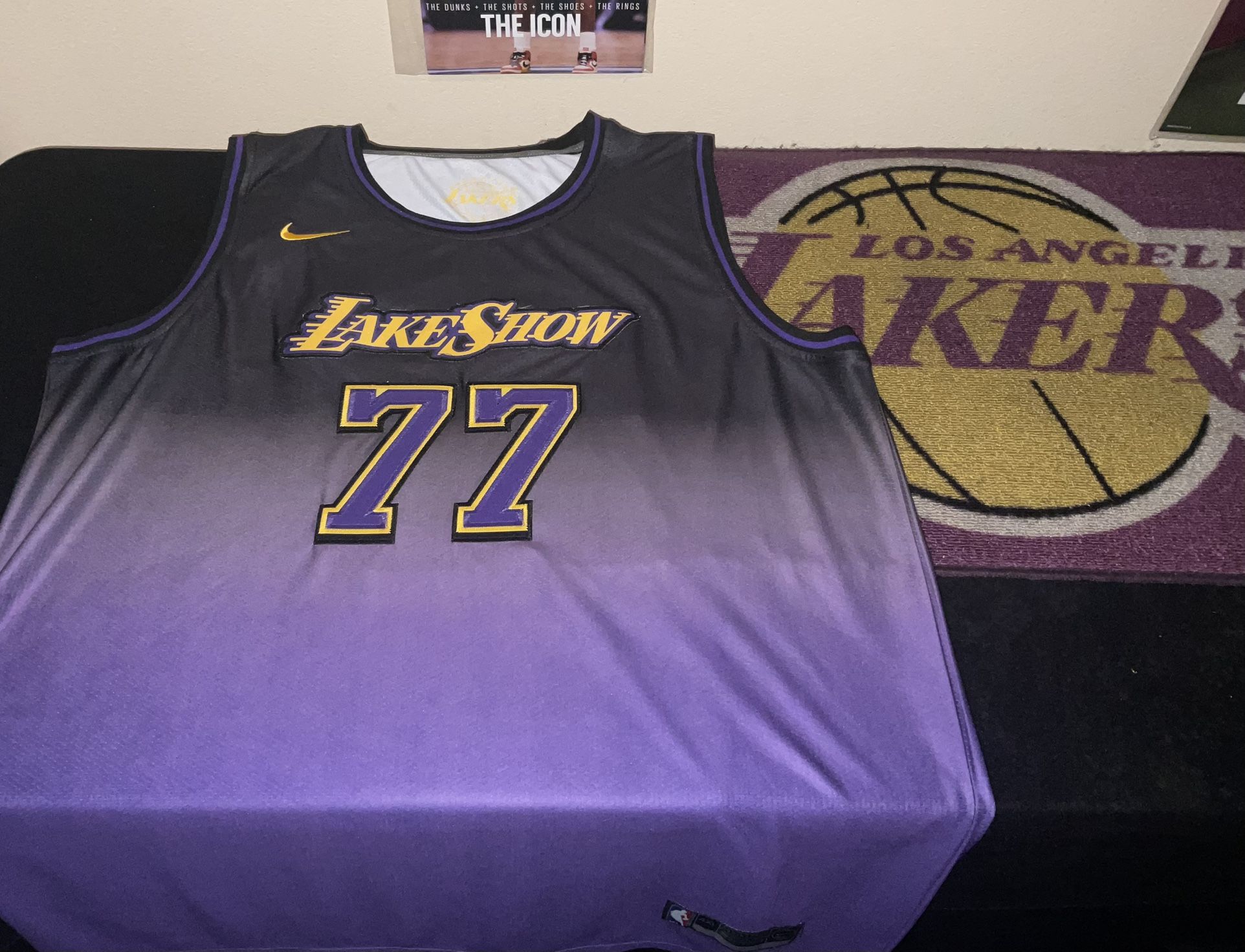 RARE  Luka Doncic LA Lakers 2025 The Don Lake show Stitched Icon Edition Basketball Jersey Adult Men’s XXXXL New with Tags LosAngeles 