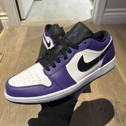 Brand New Jordan 1 Low Court Purple size 11.5