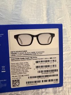 Brand new open box meta adventure glasses