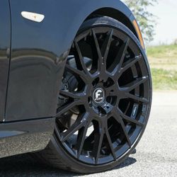 BMW 5x120 STAGGERED WHEELS GLOSS BLACK FLOW FORGED #001 BMW RIMS