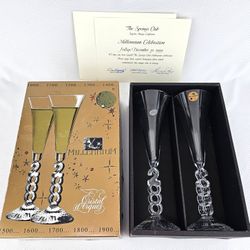 Cristal D’Arques Year 2000 Champagne Flutes, Springs Club CA Party