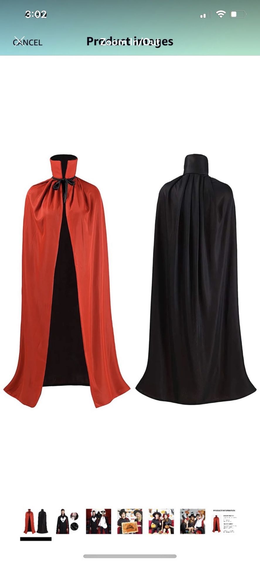 Unisex Robe Halloween Decorations 3/4 Cosplay Cloak Halloween Costumes