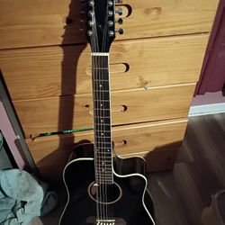 12 String Acoustic-electric By Oscar Schmidt 