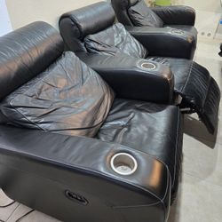 Leather Recline Couch
