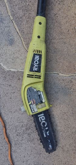 👍  Ryobi electric plug-in 🔌  Pole Saw with Extension Pole tree trimmer branches landscaping yard lawn Lopper chainsaw