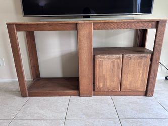 Entertainment Center Solid Oak