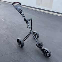 Tartan Cruiser LX 3-Wheel Push Pull Golf Cart – Ultra Lightweight & Compact Very Good Condition 