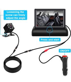 Baby Car Mirror, 4.3'' HD Night Vision Function Car Mirror Display, Safety Car Seat Mirror Camera Monitored