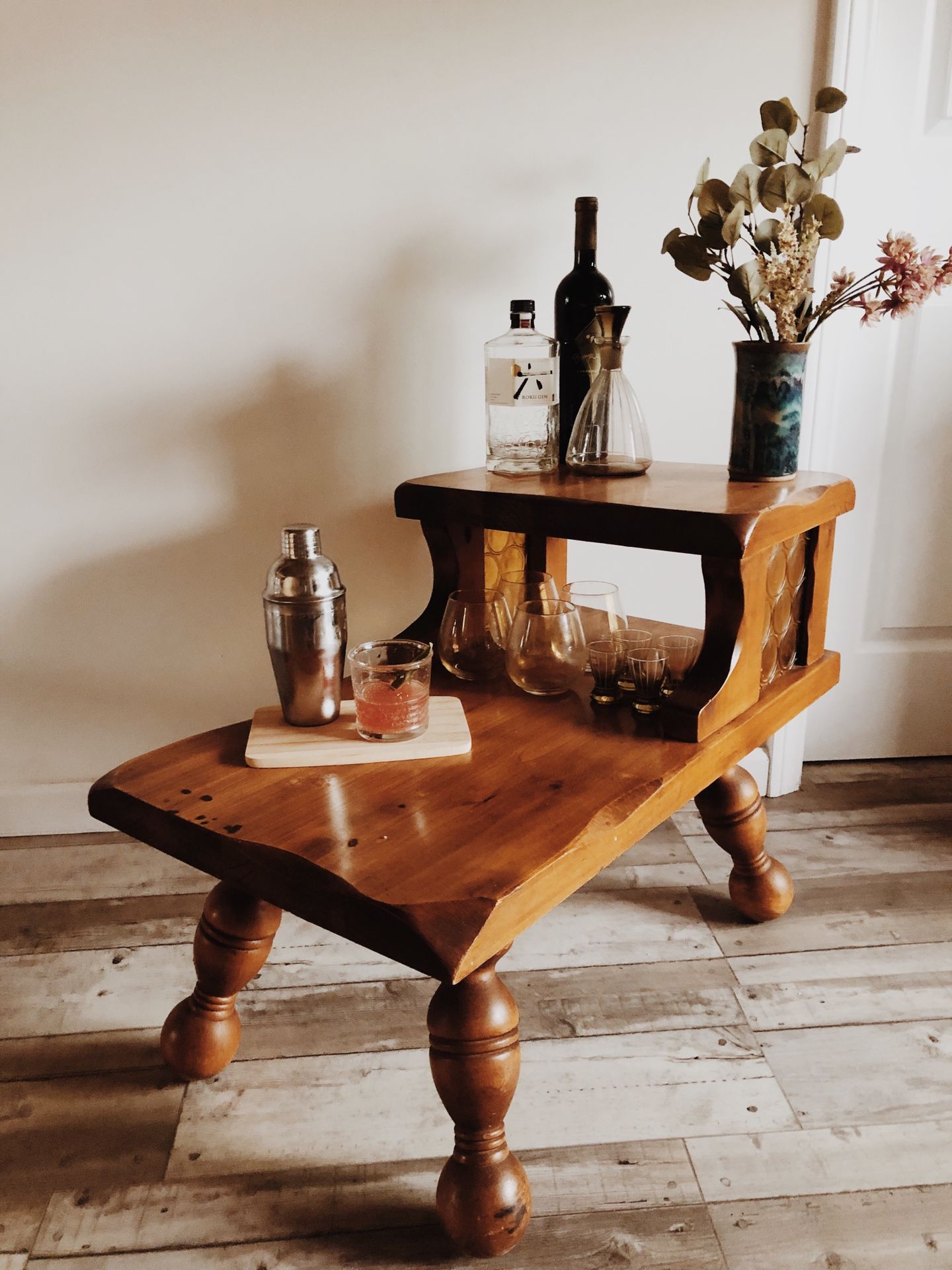 Vintage Bar Cart or Side Table