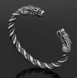 Odin's Wolves Viking Bracelet - Stainless Steel