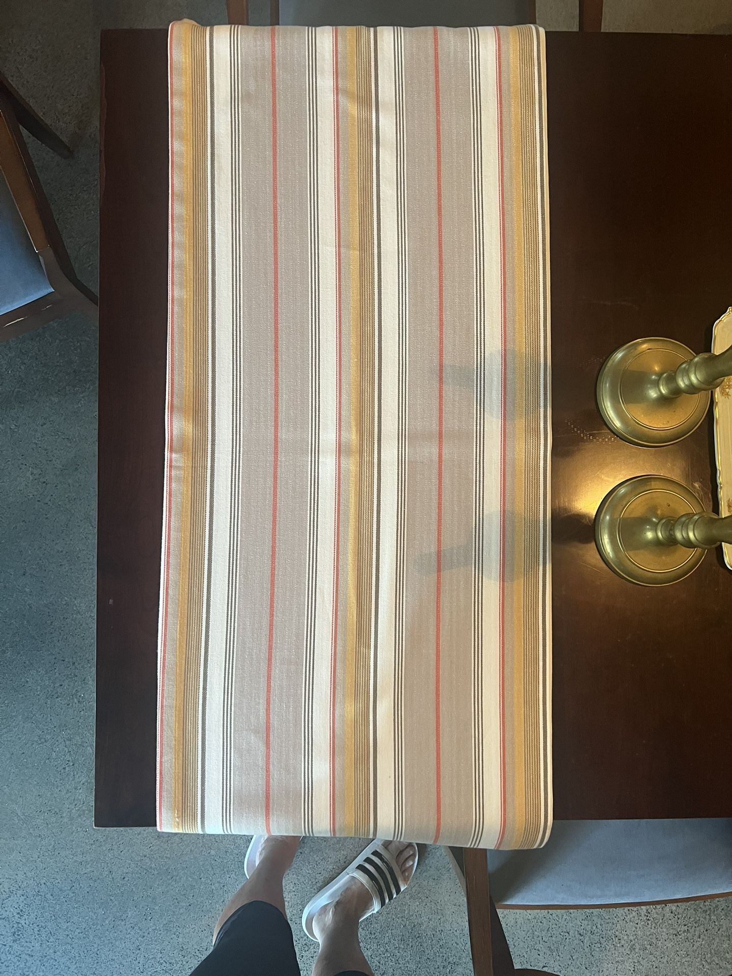 William Sonoma Stripped Table Runner. 100% Cotton.