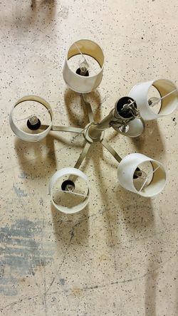 5-Light Chandelier with Drum Shades