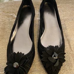 ALFANI SUEDE FLORAL FLAT