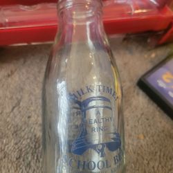Rare Milk Time Schoolnbell Bottle 