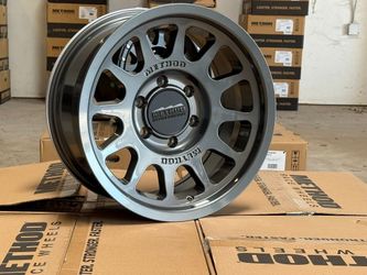 17” NEW Method MR703 Bead Grip rims Gloss Titanium 0mm 17x8.5 6x5.5 6x139.7 