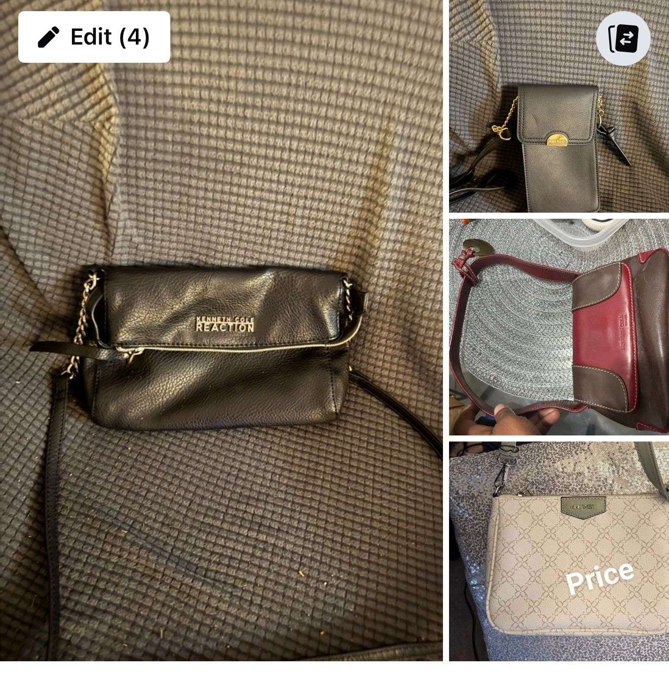 Kenneth Cole & Nine West Bags $15 Each Bag