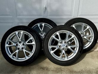 18” OEM Factory Stock Wheels Rims 4ea Set with New Lexani Tires 5x114.3 Nissan Infiniti Honda Toyota Ford