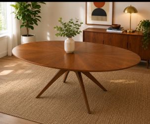Mid-Century Modern Oval DINNING TABLE ONLY