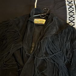 Leather Jacket Western Strings