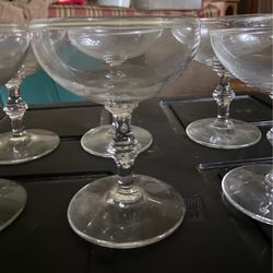 7 champagne glasses