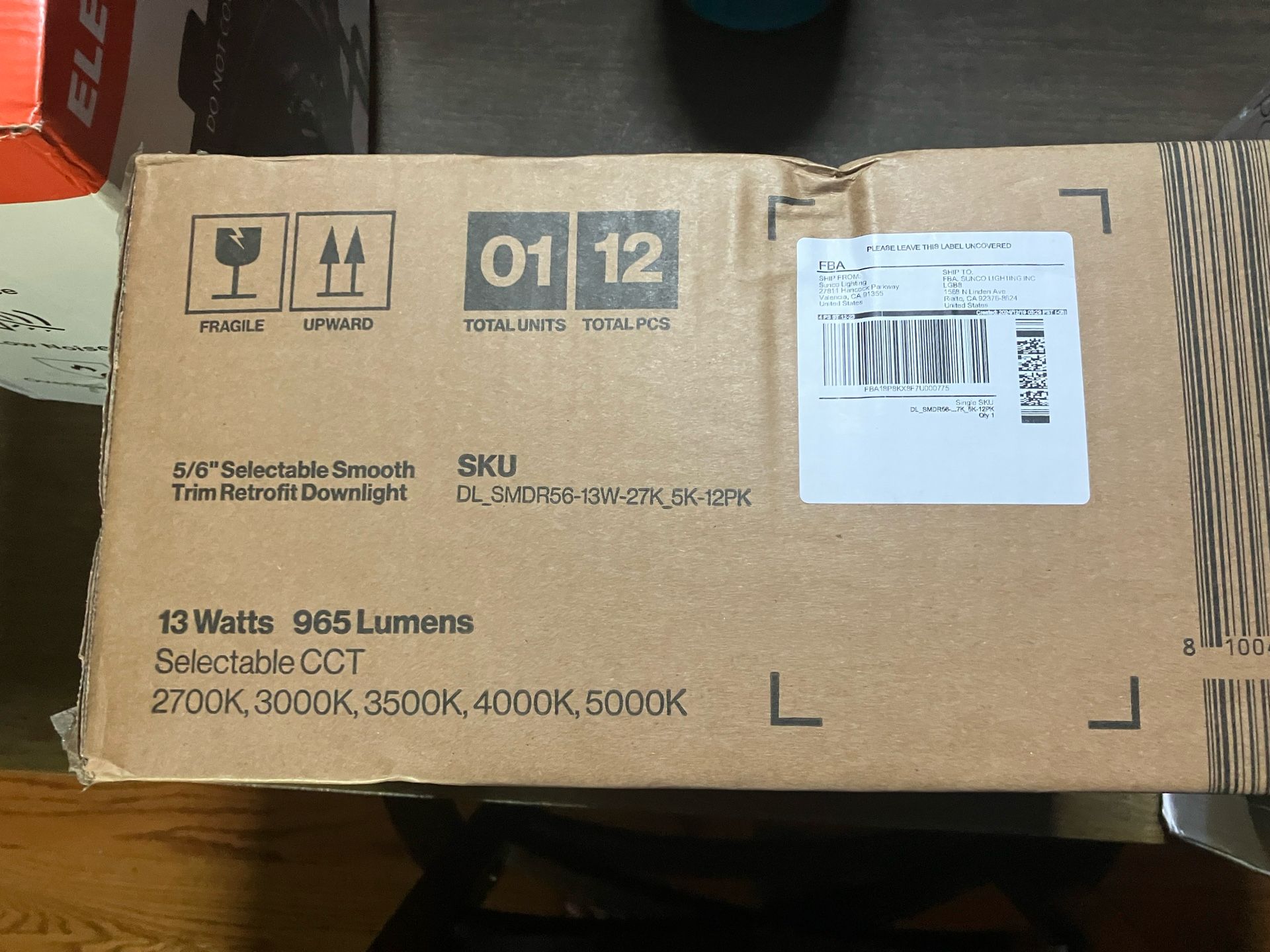 Sunco 5”/6” Retrofit Smooth Trim Downlight (12 Pack)