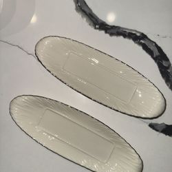 Lenox Open Butter Dishes Set Of 2