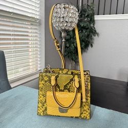 Michael Kors Yellow Snake Print Women's Small crossbody bag