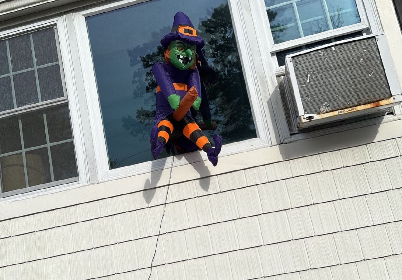 Halloween Witch Inflatable For Window