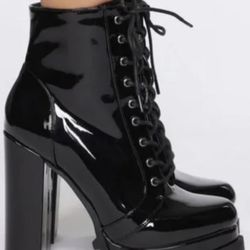 Patent Boots - NEW SIZE 7.5