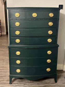 Custom Dark Green Bedroom Set