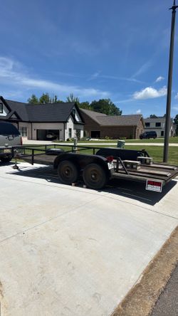 16’ by 8’ double axle trailer.