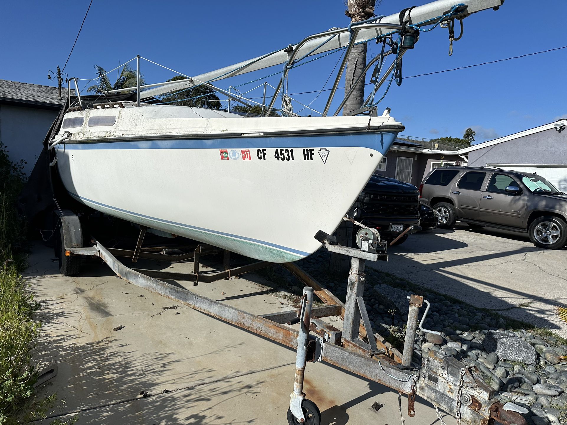 1983 Sailboat With Trailer 