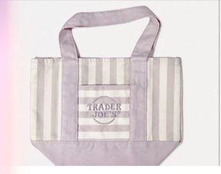 NEW Trader Joe’s Mini STRIPED PINK Bag