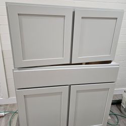 Sink and Overhead Kitchen Cabinets