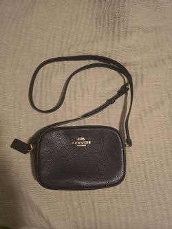 Coach Pebble Black Jamie crossbody purse