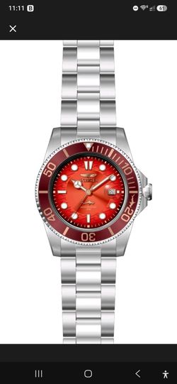Invicta 42mm Mens Pro Diver with Burgundy dial
